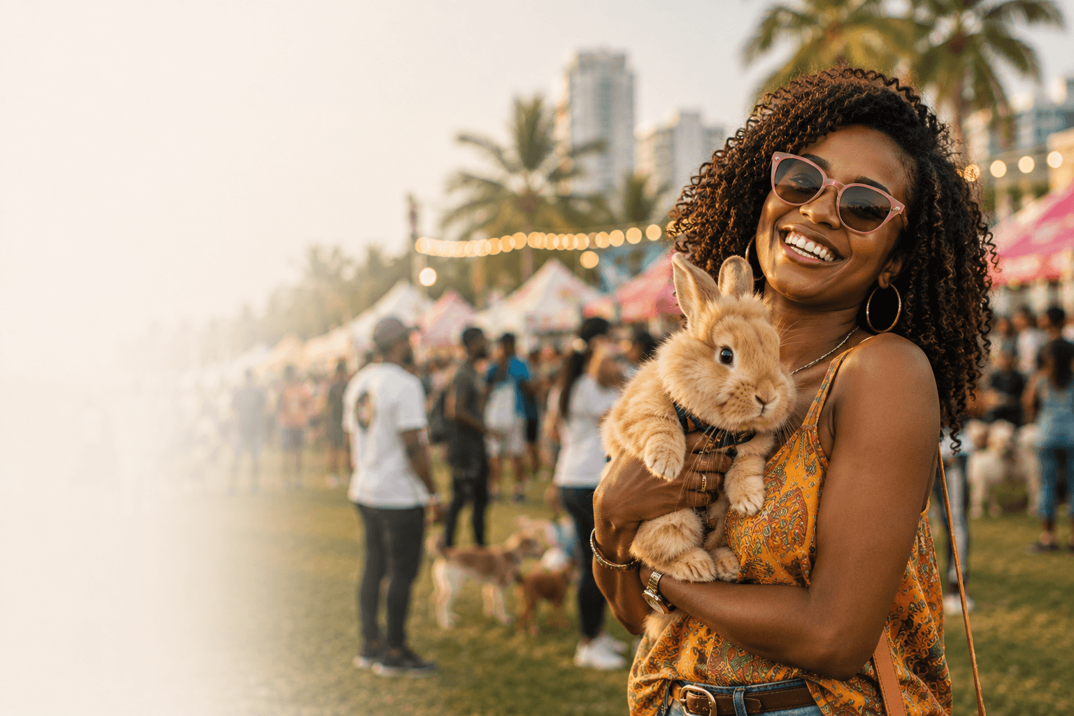 Cute rabbit at Lagos Pet Carnival
